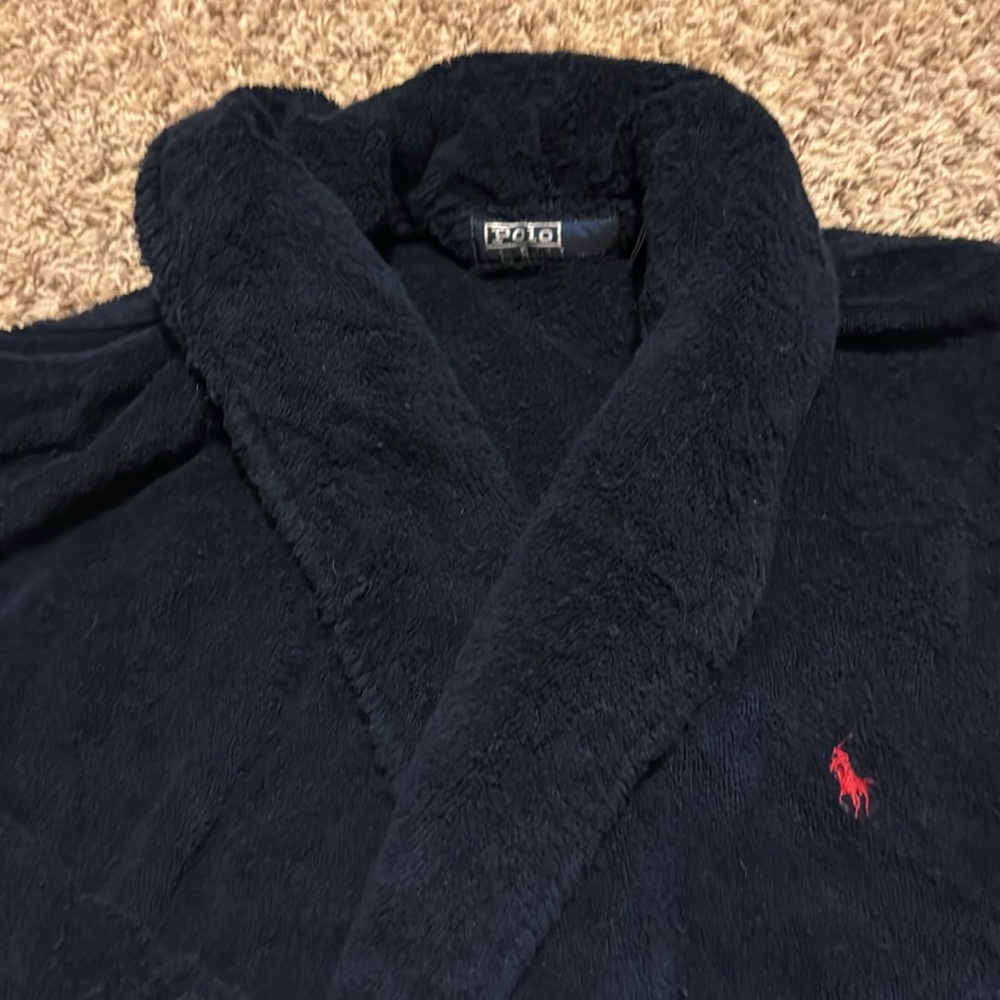 Men’s Navy Robe - Picture 2 of 3